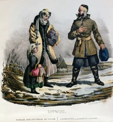 Litouwse boeren uit de regio Vilnius